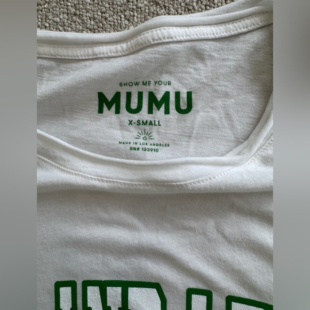 NWT SHOW ME YOUR MUMU WOMENS OVERSIZED GRAPHIC PICKLEBALL TEE - SIZE XS - Picture 5 of 6